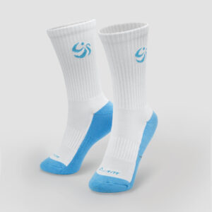Crew Sock VB2024 - White / Turquoise Blue